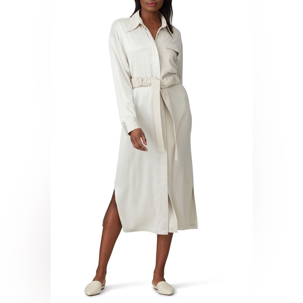 CO Satin Shirt Dress